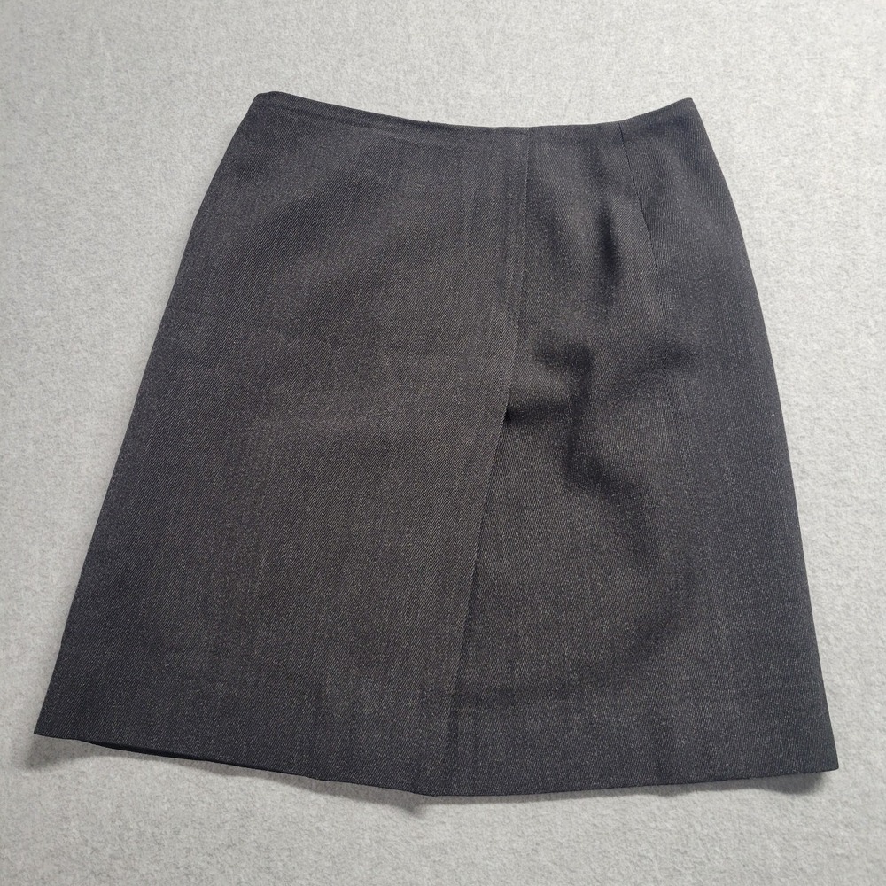 Lauren Ralph Lauren Petite‎ Gray 100% Wool Mini Skirt Size 8P Made in USA